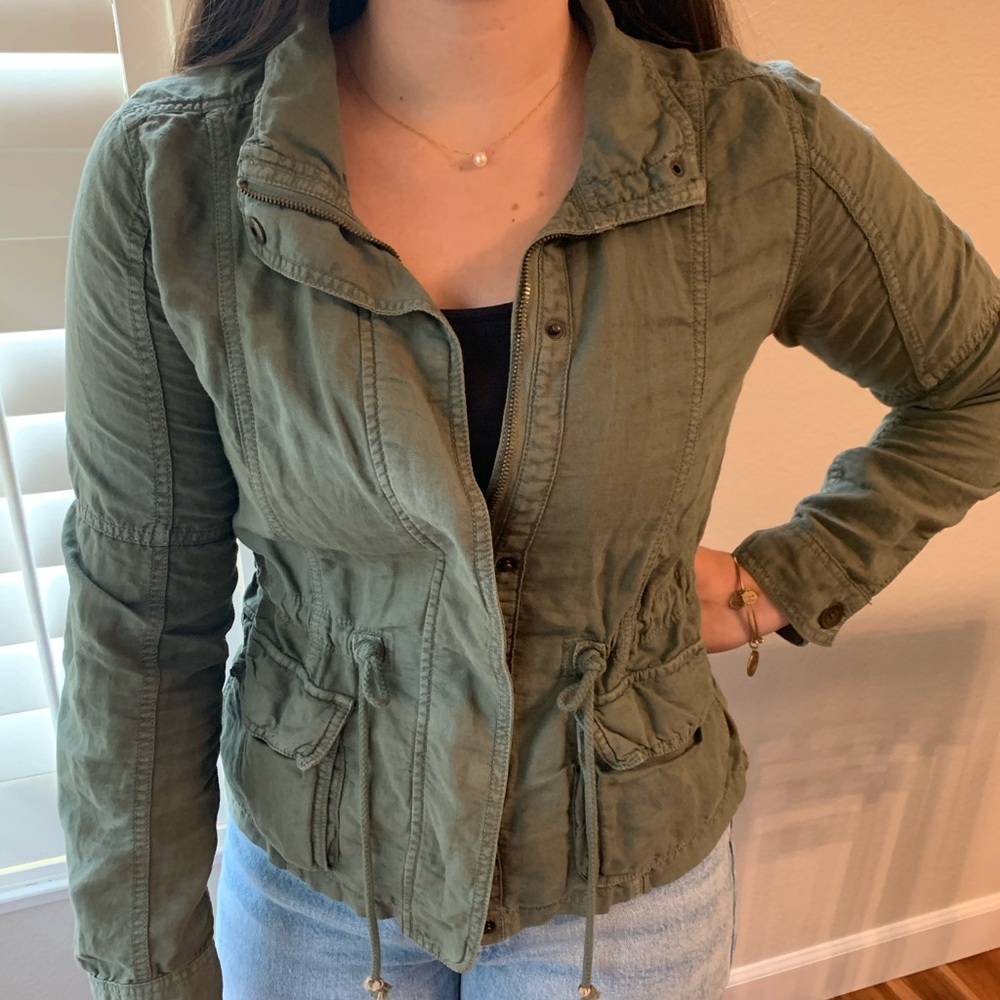 Aerie army green utility jacket